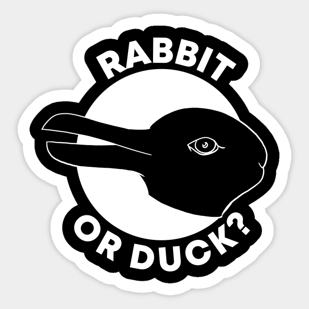 Rabbit or Duck Sticker by polliadesign